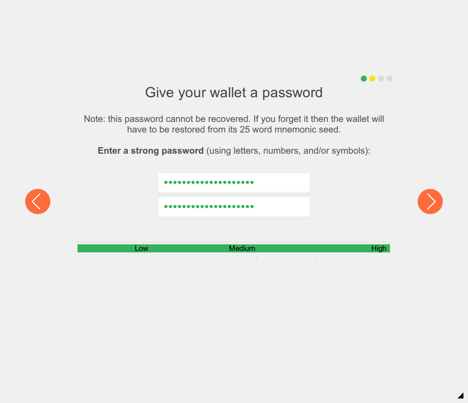 wallet password